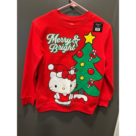HELLO KITTY the Christmas Shoppe kids sweatshirt new 6 sizes - Picture 1 of 5